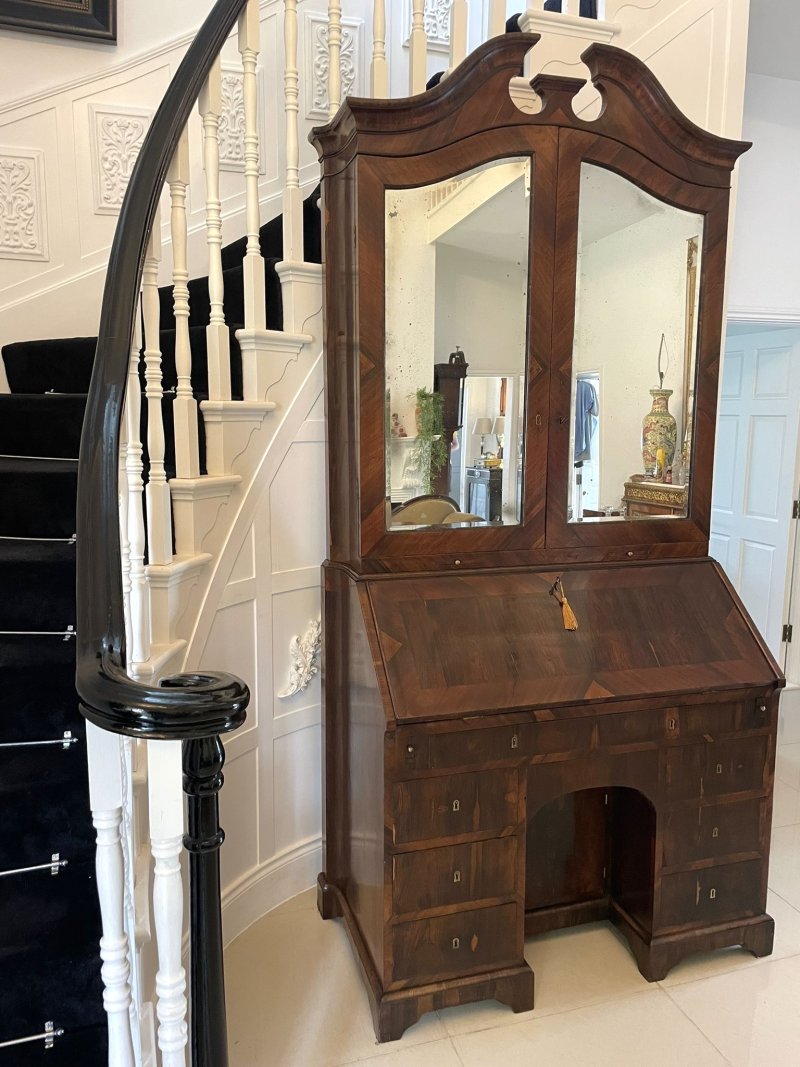 Antique 18th Century Rosewood Bureau Bookcase - Image 2